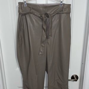 Aritzia Vegan Leather Belted Pant